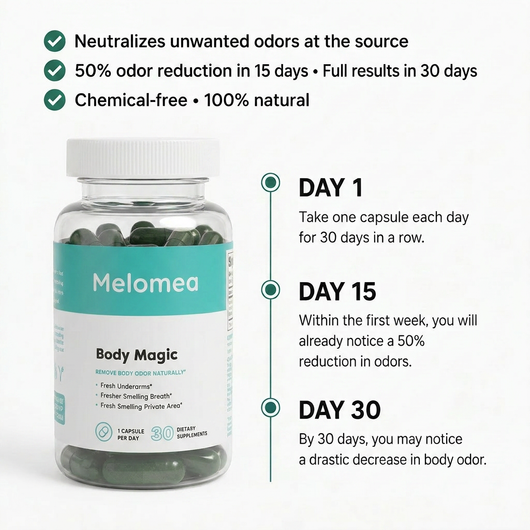 Melomea | Chlorophyll Pill For Body Odor
