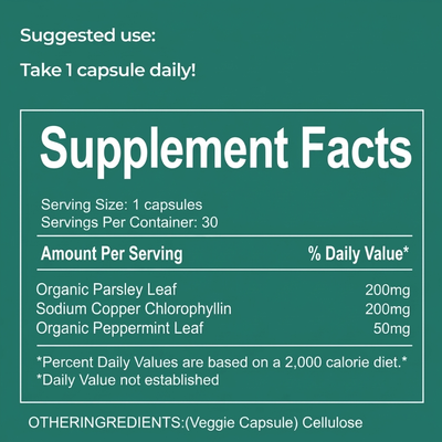 Melomea | Chlorophyll Pill For Body Odor